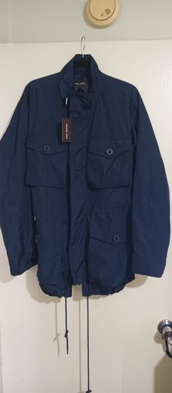 Michael Kors Navy Blue Field Jacket with hoodie