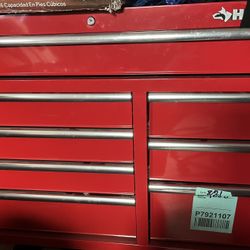 Husky Tool Storage 46 in. W x 18 in. D 9-Drawer Gloss Red Mobile Workbench Cabinet