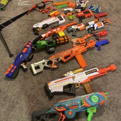 Lot Of Nerf Guns