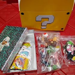 Super Mario Sticker, Keychain and Sealed figure lot #2