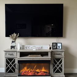 Fireplace Console Media Table