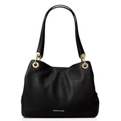 Michael Kors Raven Large Pebbled Leather Shoulder Bag