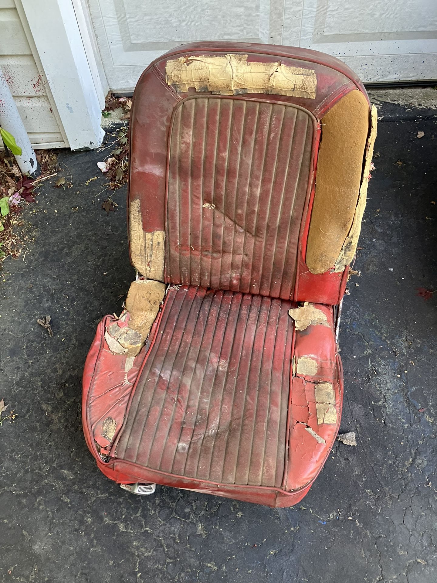 1964 1965 1966 Corvette bucket seat, red vintage