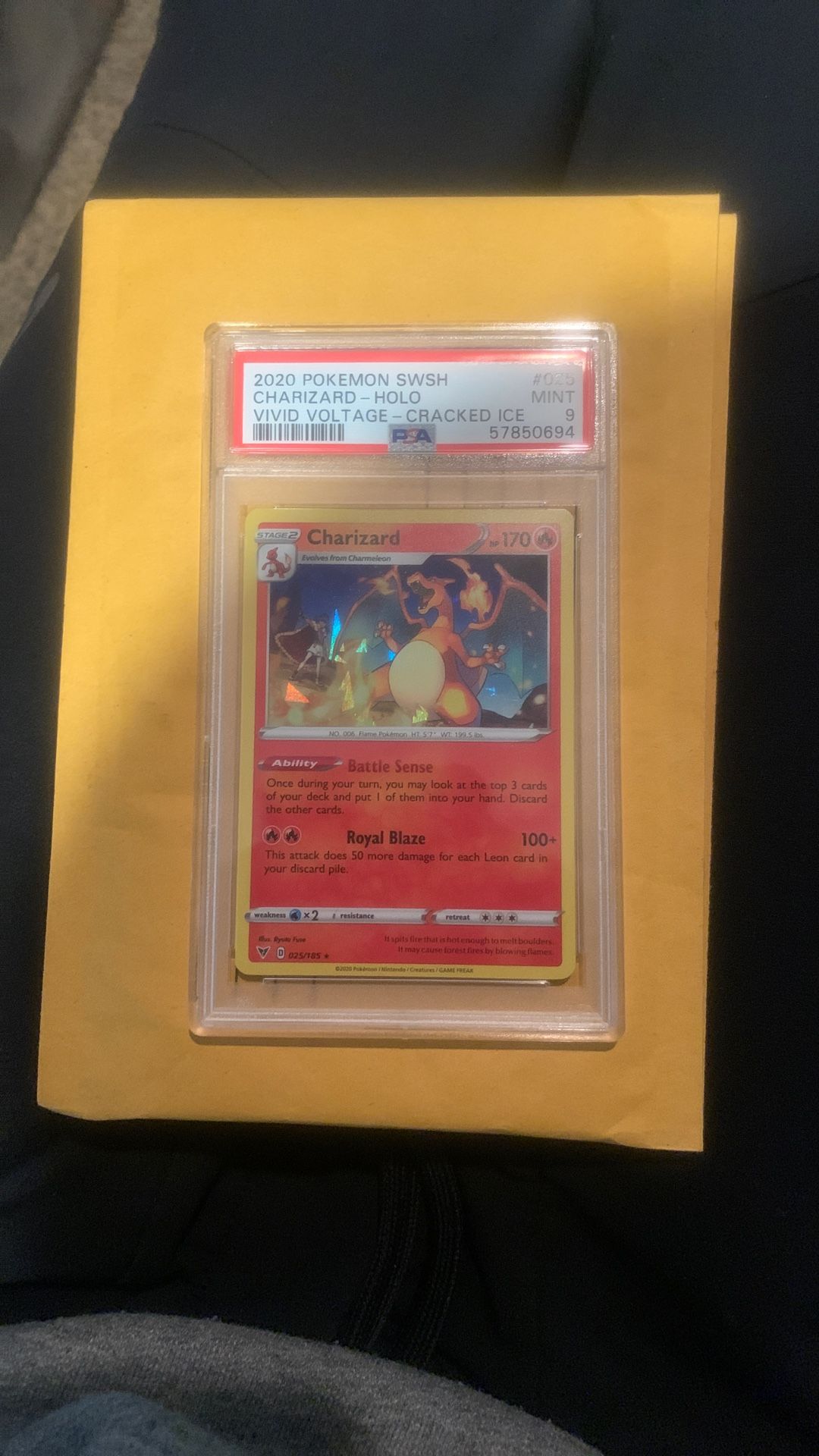 Charizard Cracked Ice Holo PSA9