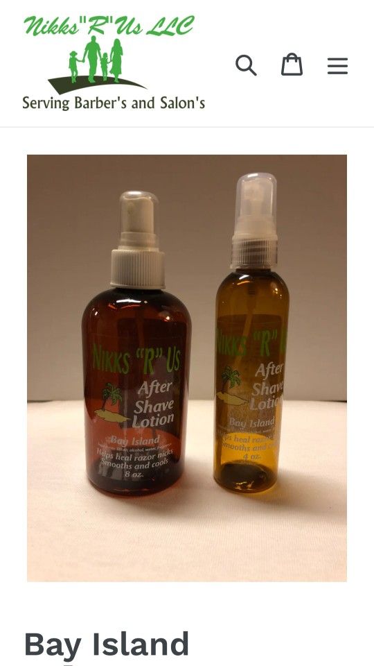 Nikks"R"Us/Mens Aftershave Spray Lotion/Bay Island/Now offered to the Public!!!