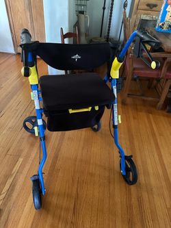 Midline Premium Folding Walker With Memory Foam Seat 300 lb