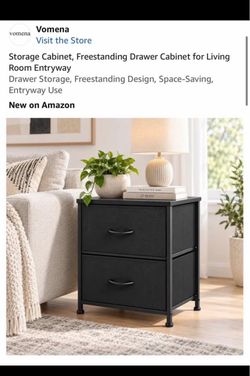 2-Drawer Freestanding Storage Cabinet