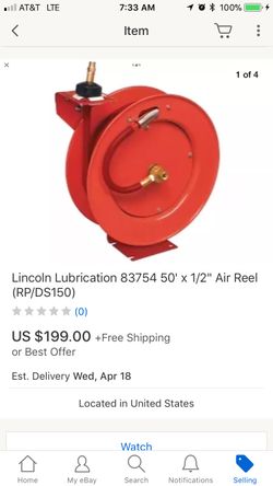 1/2 Lincoln air hose reel air compressor tool