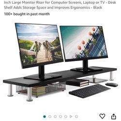 The Original Bamboo Dual Monitor Stand  Flash Sale 🔥🔥🔥
