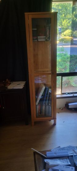 Display case with 2 glass shelves