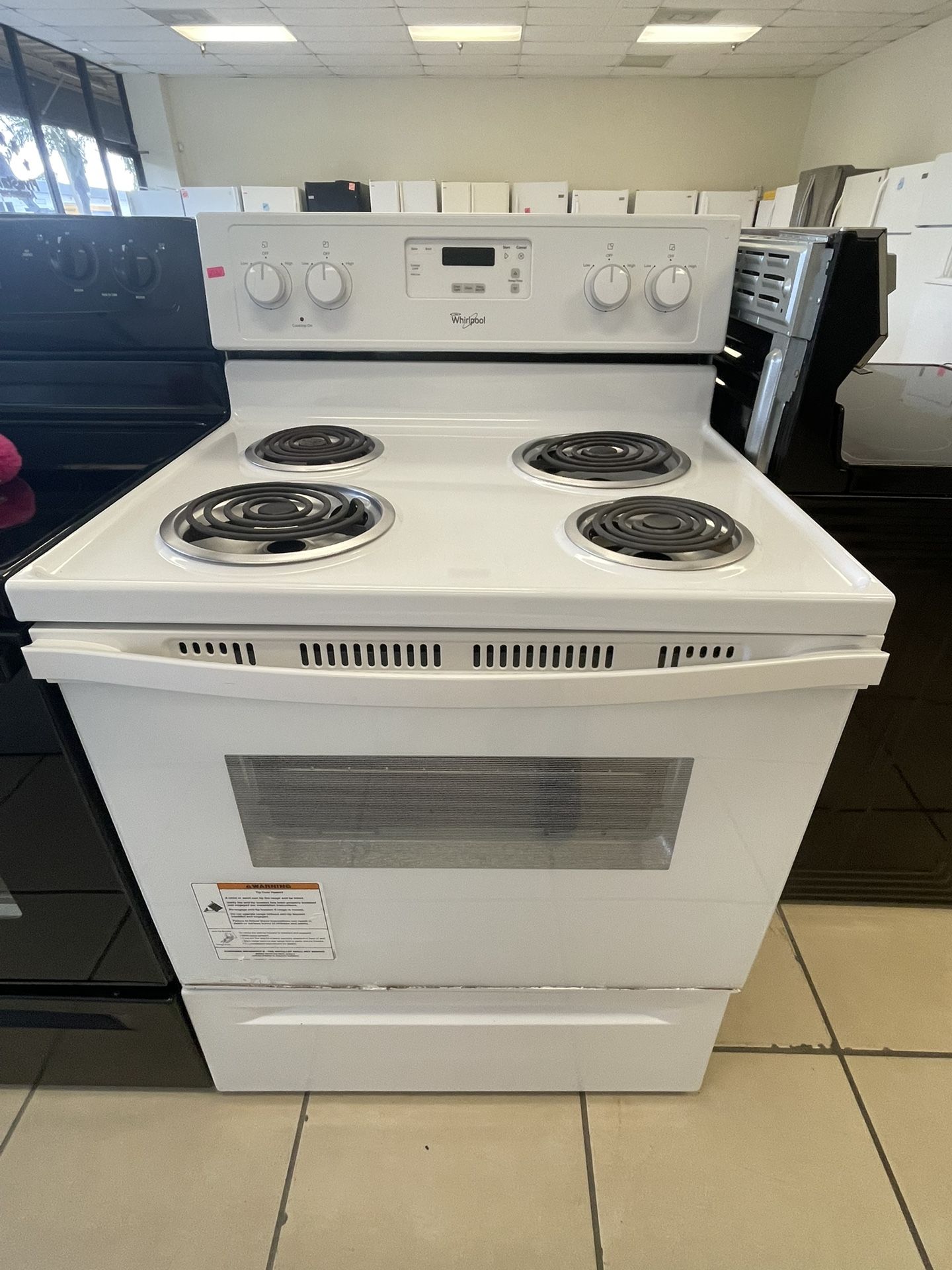 WHIRLPOOL COIL STOVE WHITE