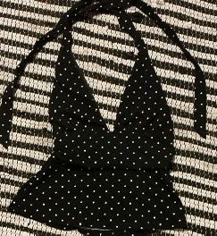 Black Polka Dot Halter  top size m