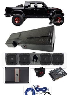 JEEP GLADIATOR FULL BASS PACKAGE KICKER AUDIO INSTALLED