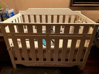 White Wooden Crib