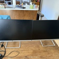 Dual Monitors. LED HP 23.8” HD, HDMI, VGA