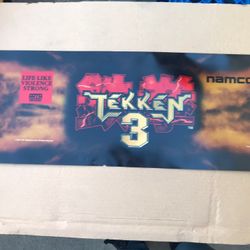 NAMCO Tekken 3 Translight Arcade Video Game Marquee