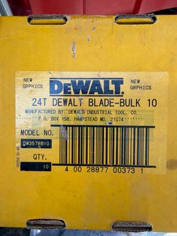 DeWalt DW3578B10 24T Saw Blades Bulk Pack