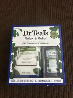 Dr Teal's Relax & Relief Eucalyptus Spearmint Bath Set, Travel Size 11oz