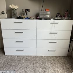 White Dresser + Nightstand Set