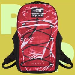 Supreme The North Face Printed Borealis Trompe L'oeil Backpack (Red)