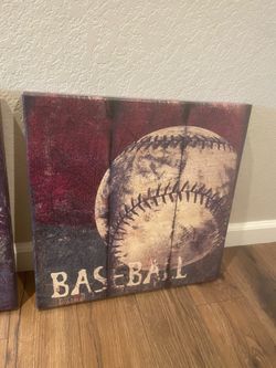 Sports theme canvas wall decor