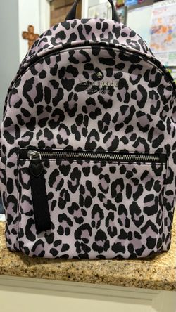 Kate Spade Chelsea Medium Backpack in Spotted Leopard (Violet Mist)