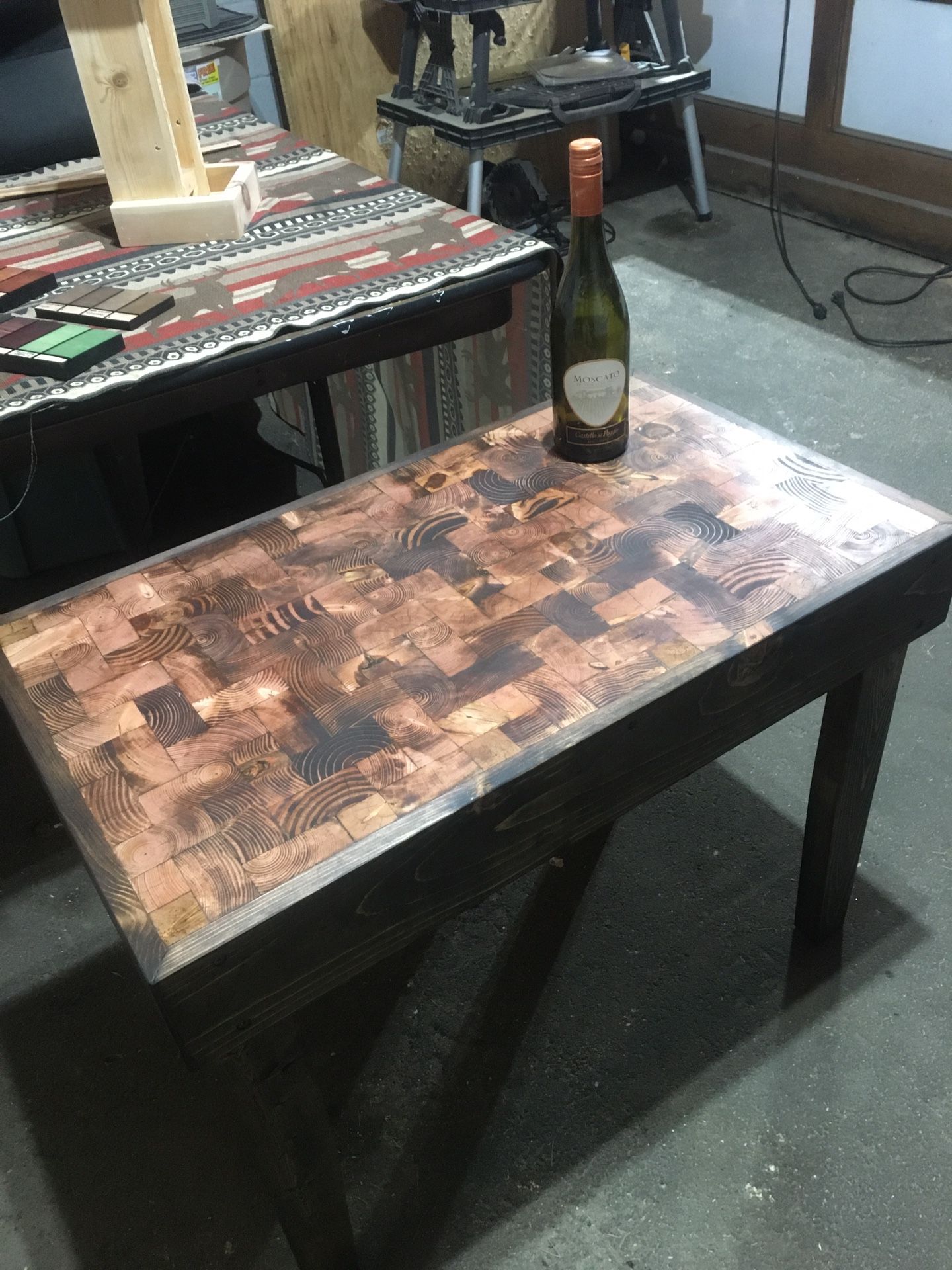 Custom Wood Block Table