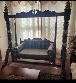 Solid wood swing