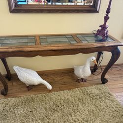 Oak Console Table