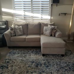 SOFA WITH CHAISE, used