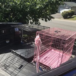 Small Dog Puppy Rabbit Kennel Crate Collapsible like New 24” L by 17”W 19” $25 Each 