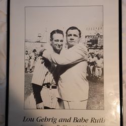 Babe Ruth And Lou Gehrig July 4, 1939 (Photo Taken On Gehrig Farwell Speech)