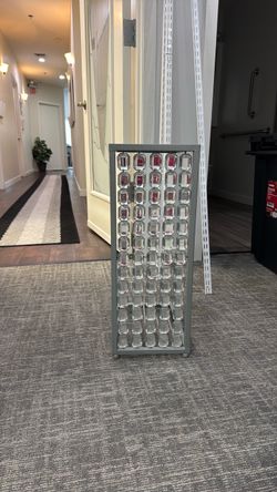 Silver crystal side table