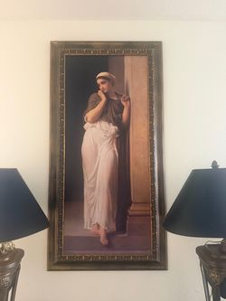 Large Classical Lady Framed Wall A