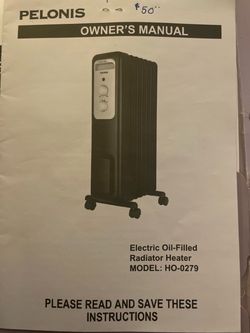 Pelonis Electric Oil-Filled Radiator Heater HO-0279