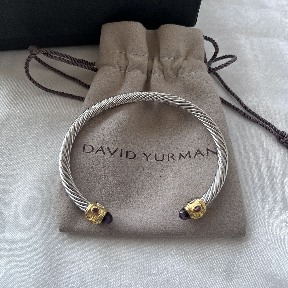 David Yurman Classic Amethyst Cable Bracelet