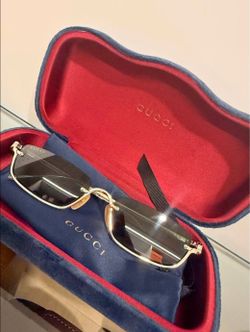 Authentic Gucci Rimless Rectangular Sunglasses