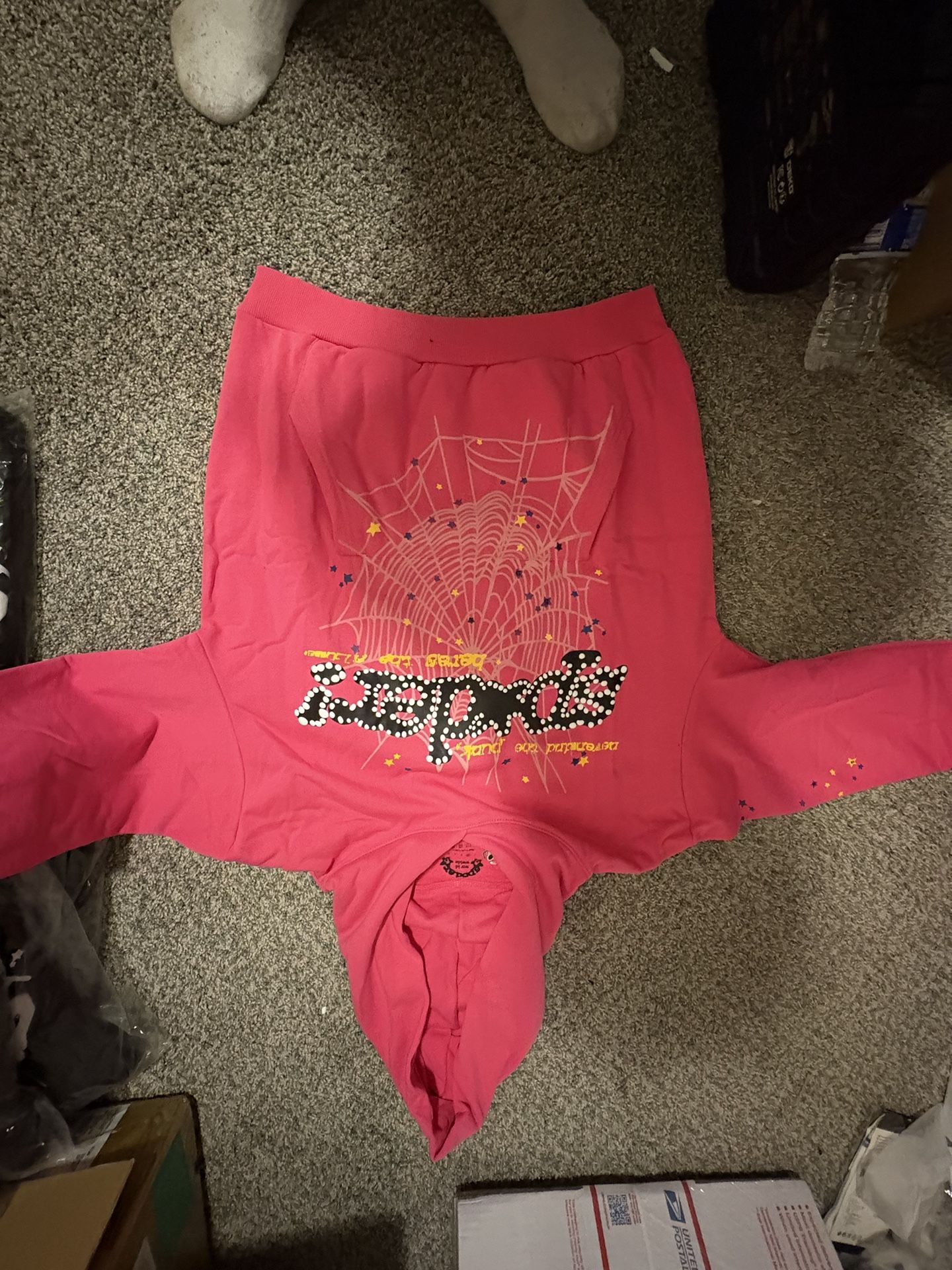 V2 Pink sp5der hoodie