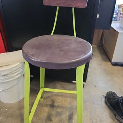 Antique metal stool