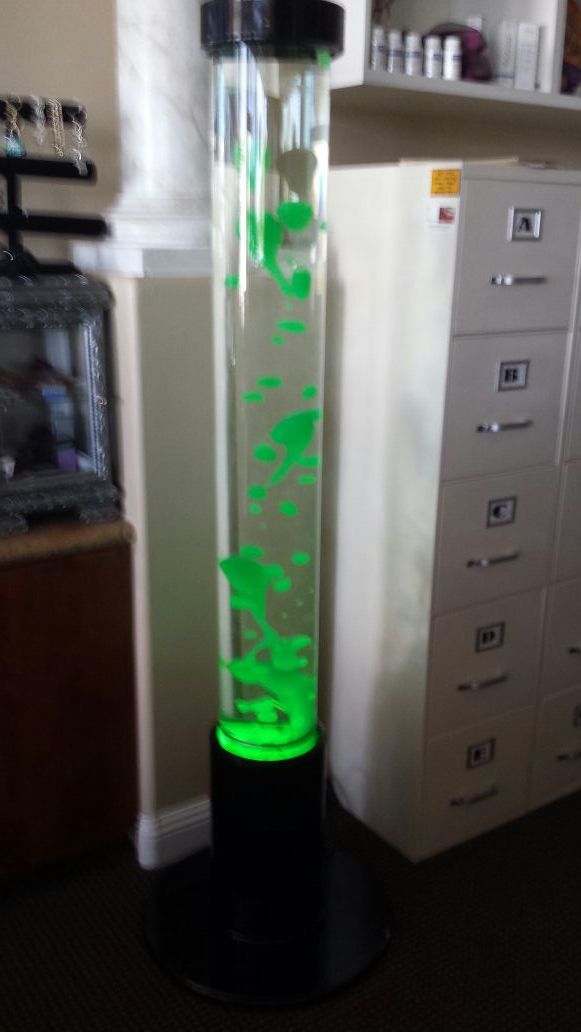 Super tower lava lamp neon green.