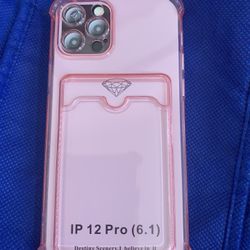 Pink Silicone Gel Case For iPhone 12 Pro 