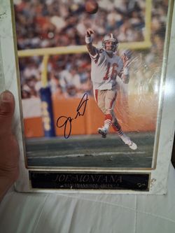 Joe Montana Signed Photo Plaque San Francisco 49ers
