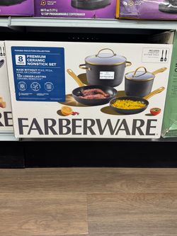 Farberware 8-Piece Premium Ceramic Nonstick Cookware Set