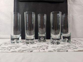 Set of 5 Bubble Base Highball Glasses