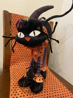 Halloween Cat With Witch Runner