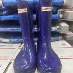 Girls Size 13 Sparkle Blue Hunter Rain boots 