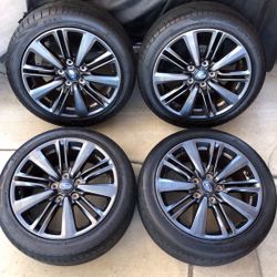 Set 4 Wheels Rims Tires SUBARU WRX 17" OEM ENKEI. Should fit WRX years 2015 to 2021 with 5X114.3 Bolt Pattern. Good Matching Tires 235/45ZR17!