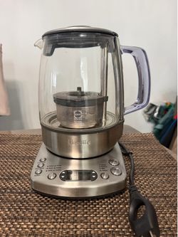 Breville BTM800XL Tea Infuser Maker 1500W 1.5L Glass Kettle Auto Basket & Base