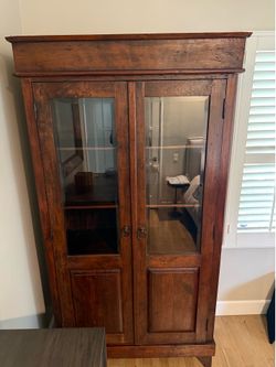 Vintage Wood Armoire Cabinet