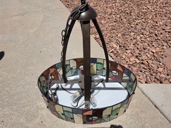 Bronze stained glass Chandelier